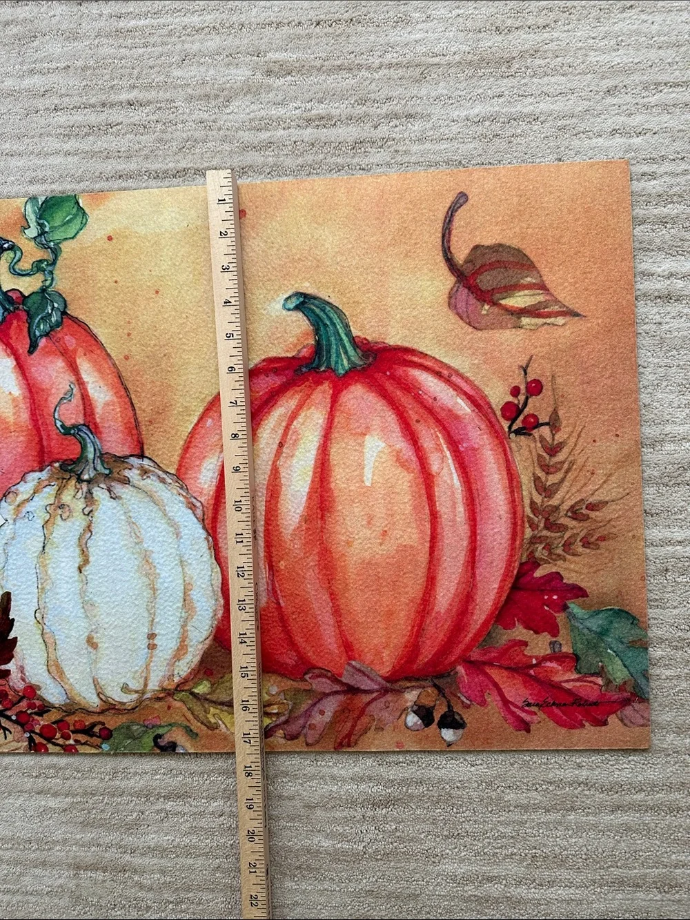 Door mat MatMates Studio M Pumpkin Fall Season Entryway 18x30